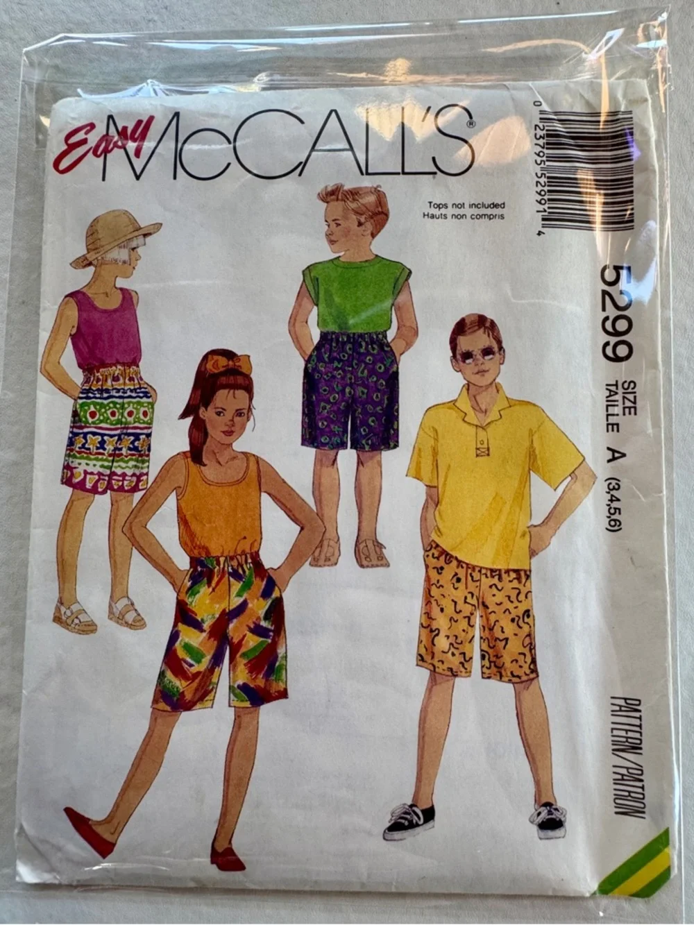 McCALL'S 5299 Vintage Boys & Girls Shorts Uncut Sewing Pattern (3-4-5-6) - Picture 7 of 10